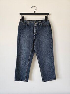 SISLEY Blue Denim Cotton Straight Leg Crop Jeans Pants 26, Made In Italy
